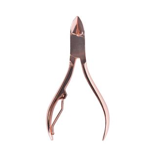 Alicate Unhas e Cuticulas curvo Rosa-Bronze