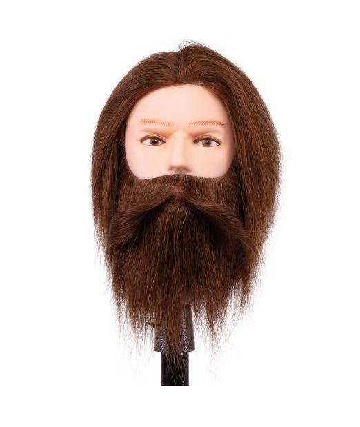 CABEÇA DE HOMEM C/BARBA CASTANHO CLARO 18