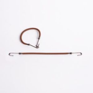 Elástico para cabelo castanho 14 cm com gancho