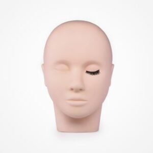 Manequim facial para prática de extensões de pestanas