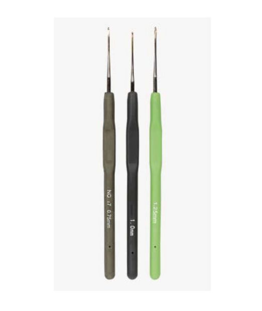 Pack de 3 Ganchos para Mechas 0,75mm - 1,00mm - 1,25mm